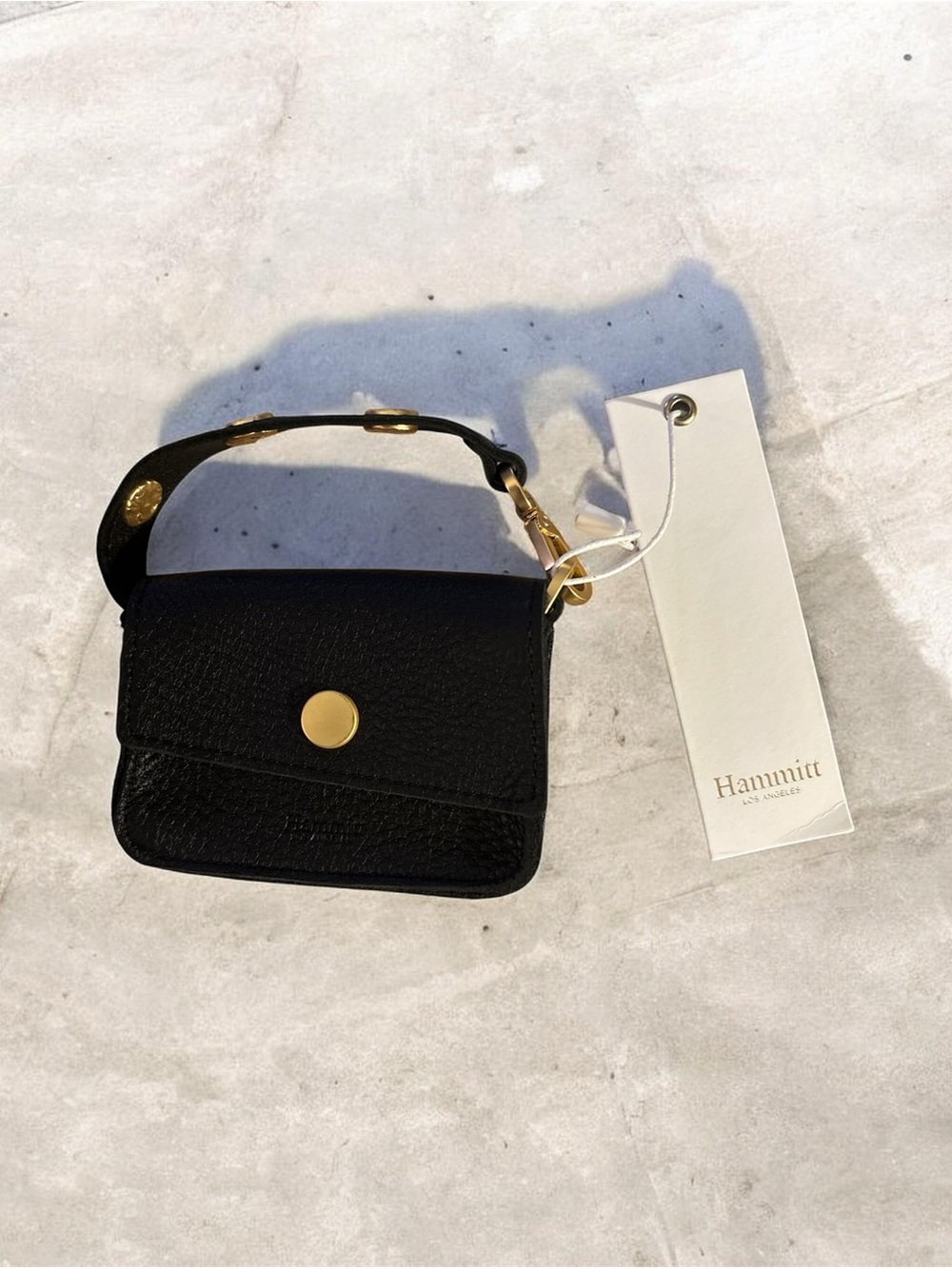 Hammitt NWT Black Mini Pouch Gold Hardware